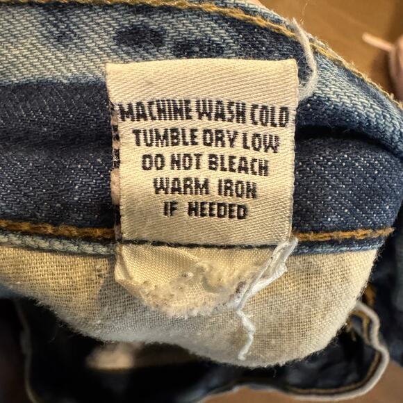 Evolution in Design Men’s Shorts Denim Stone Wash Tiger Stripes Long Size 34 - Picture 4 of 7